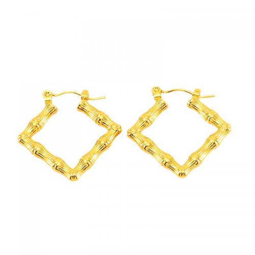 Boucle d'oreille en acier inoxydable Dangle, Acier inoxydable 304, Plaqué or 18K, bijoux de mode & styles différents pour le choix & pour femme, doré, Vendu par paire