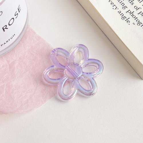 Plating Acrylic Beads, Flower, UV plating, DIY 41mm 