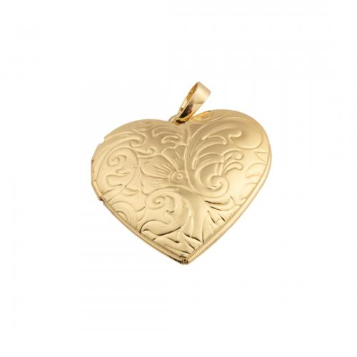 Brass Locket Pendants, 14K gold plated, DIY Approx 4mm 