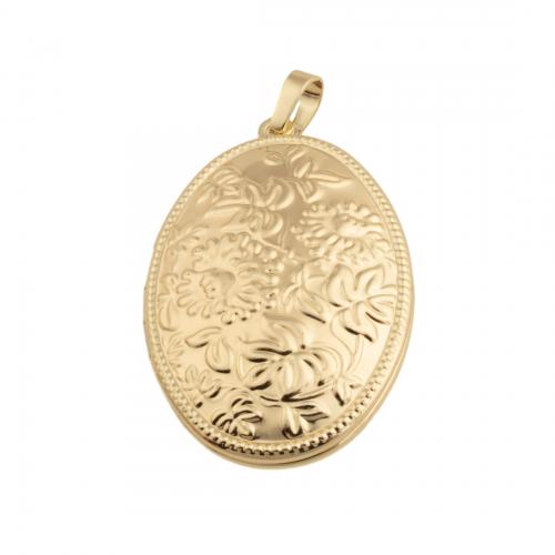 Brass Locket Pendants, 14K gold plated, DIY Approx 4mm 