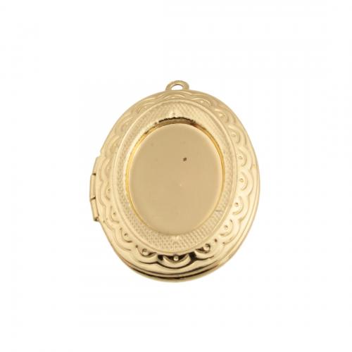 Brass Locket Pendants, 14K gold plated, DIY Approx 4mm 