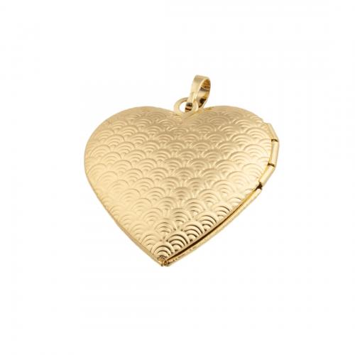 Brass Locket Pendants, 14K gold plated, DIY Approx 4mm 