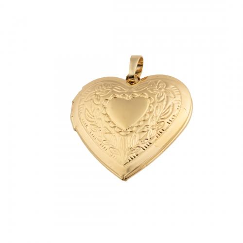 Brass Locket Pendants, 14K gold plated, DIY Approx 4mm 