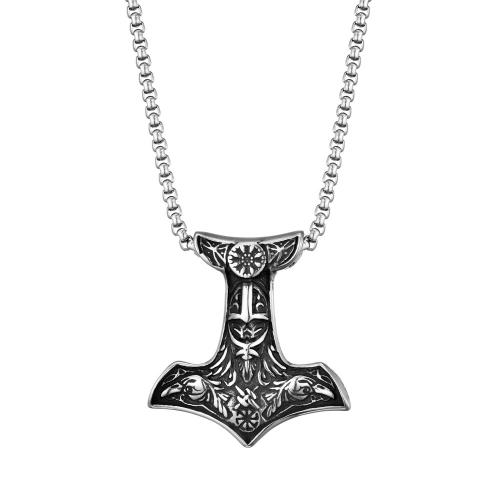 Collier de bijoux de titane, Acier titane, poli, bijoux de mode & styles différents pour le choix & pour homme Environ 23.62 pouce, Vendu par PC