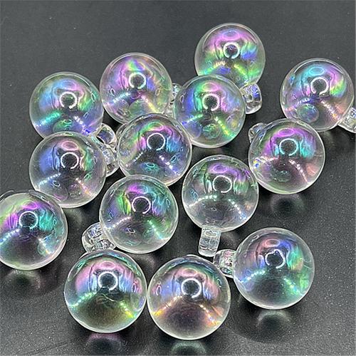 Plating Acrylic Beads, Round, UV plating, DIY, mixed colors, 16mm, Approx 