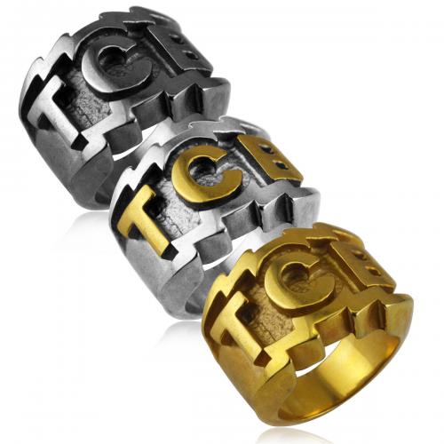 Anillo de dedo de acero Titanium de, Partículas de acero, chapado, Joyería & unisexo & diverso tamaño para la opción, más colores para la opción, width:20mm,thickness:2mm, Vendido por UD