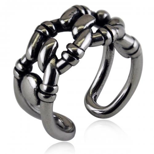 Titan Stahl Fingerring, Titanstahl, poliert, Modeschmuck & unisex & verschiedene Größen vorhanden & hohl, originale Farbe, width:11mm,thickness:2mm, verkauft von PC[