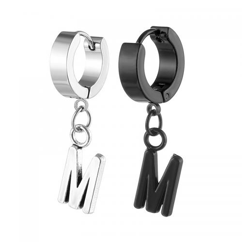 Huggie Hoop Drop Earring, 316L Stainless Steel, polished, Unisex 