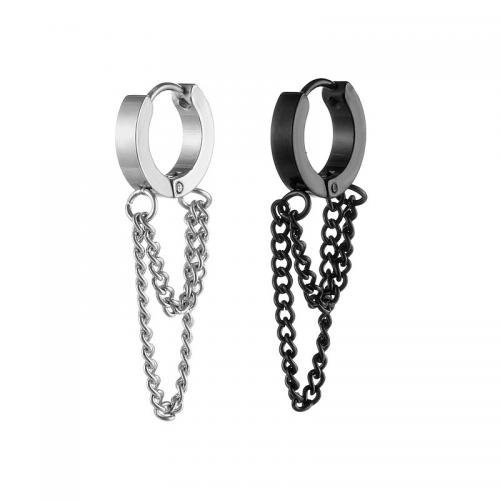 Huggie Hoop Drop Earring, 316L Stainless Steel, polished, Unisex Face width 4mm, inner diameter 9mm 