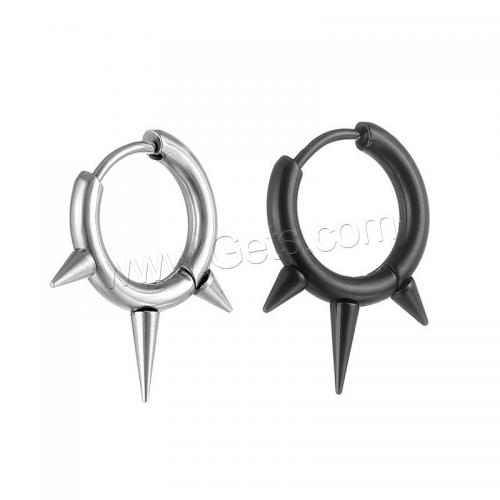 Mens acier inoxydable Hoop boucles d'oreilles, acier inoxydable 316L, poli, unisexe, plus de couleurs à choisir, The face width is 2.5 mm, the inner diameter is 10 mm, Vendu par PC