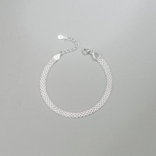 Sterling Silber Armbänder, 925er Sterling Silber, mit Verlängerungskettchen von 1.37inch, Modeschmuck & unisex, Länge:ca. 6.1 ZollInch, verkauft von PC[