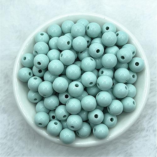 Solid Color Acrylic Beads, Round, DIY [