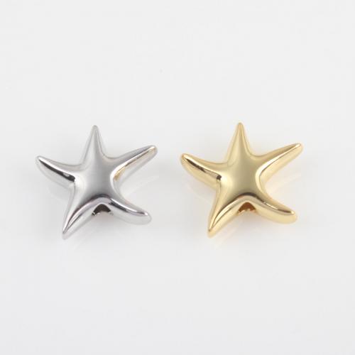 Animal Brass Beads, Starfish, plated, DIY [