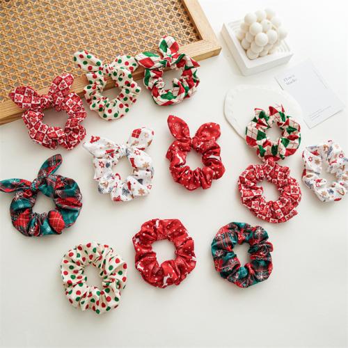 Hair Scrunchies, Cloth, handmade, Christmas Design & for woman [