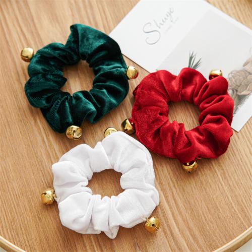 Hair Scrunchies, Velveteen, handmade, Christmas Design & for woman [