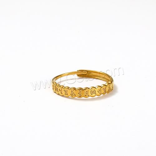 Anillo de dedo de acero Titanium de, Partículas de acero, Recubrimiento iónico al vacío, para mujer, dorado, Vendido por UD