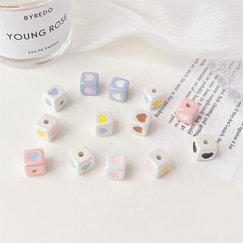 Enamel Acrylic Beads, Square, DIY 12mm 