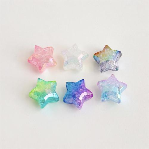 Plating Acrylic Beads, Star, UV plating, DIY 21.5mm 