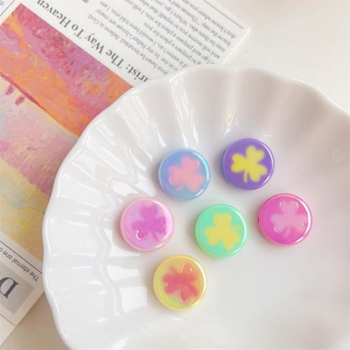 Plating Acrylic Beads, Flat Round, UV plating, DIY 20mm 