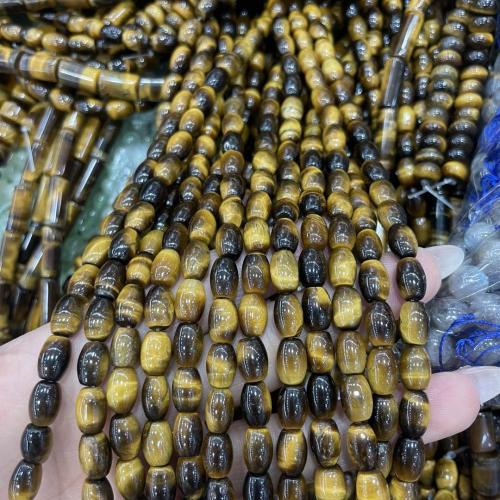 Tiger Eye Beads, barrel, DIY, mixed colors Approx 38 cm 