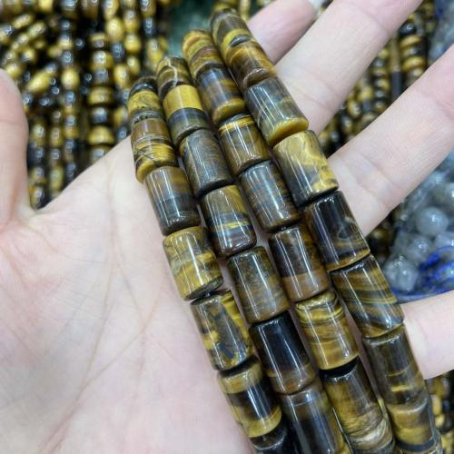 Tiger Eye Beads, Column, DIY, mixed colors Approx 38 cm 