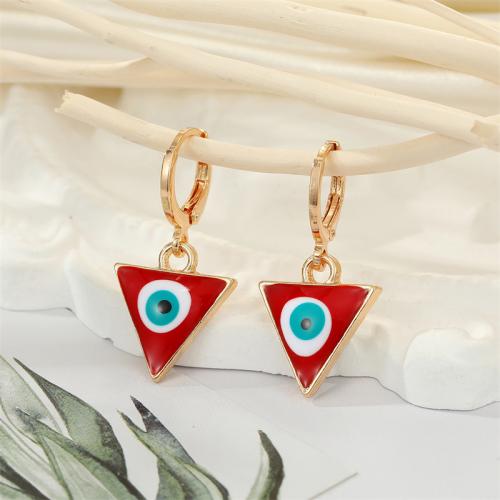 Evil Eye Earrings, Zinc Alloy, plated, fashion jewelry & for woman & enamel 