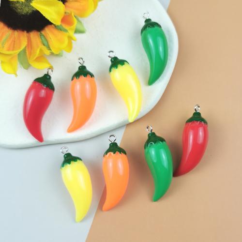 Imitation Food Resin Pendants, Cayenne, DIY Approx 