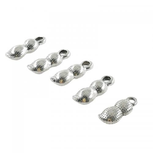 Zinc Alloy Jewelry Pendants, Peanut, silver color plated, DIY 