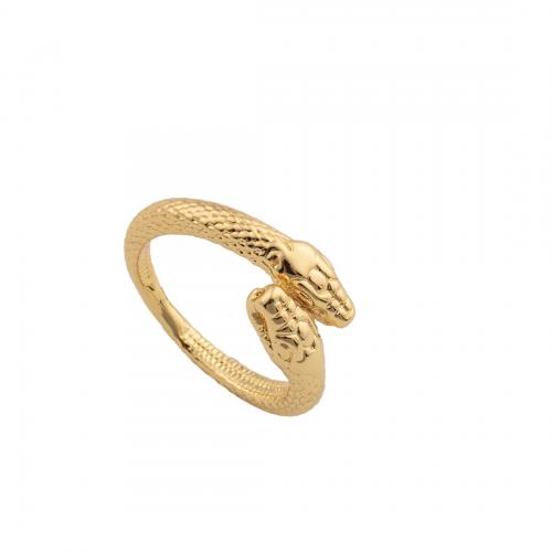 Brass Finger Ring, 14K gold plated, fashion jewelry & for woman Inner Approx 17mm [