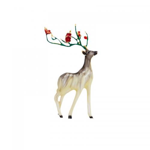 Enamel Brooch, Zinc Alloy, Deer, fashion jewelry & for woman 