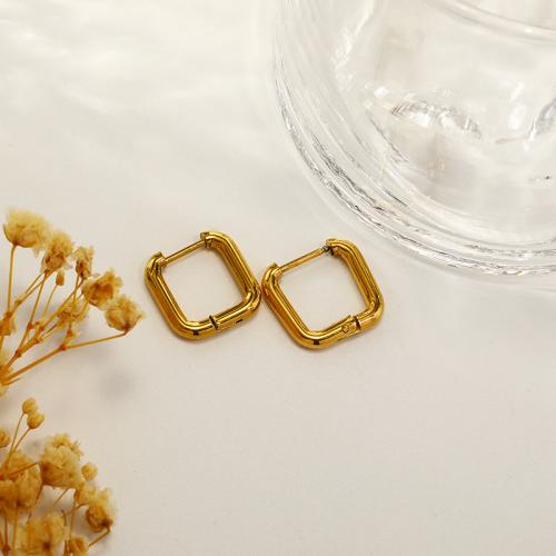 Titanium Steel Earrings, Vacuum Ion Plating, for woman, golden 