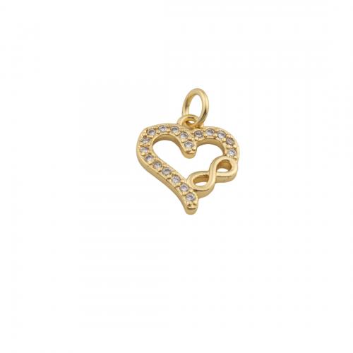 Cubic Zirconia Micro Pave Brass Pendant, high quality plated, DIY & micro pave cubic zirconia Approx 4mm [