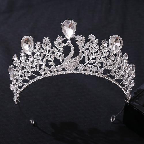 Bridal Tiaras, Zinc Alloy, fashion jewelry & for woman & with rhinestone Inner Approx 155mm 