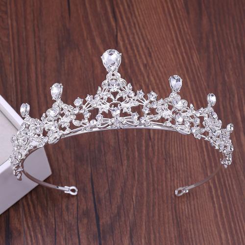 Bridal Tiaras, Zinc Alloy, fashion jewelry & for woman & with rhinestone Inner Approx 145mm 