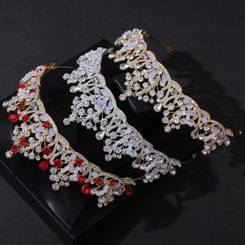 Bridal Tiaras, Zinc Alloy, handmade, fashion jewelry & for woman & with rhinestone Inner Approx 155mm 