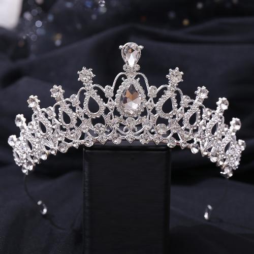 Bridal Tiaras, Zinc Alloy, handmade, fashion jewelry & for woman & with rhinestone Inner Approx 140mm 