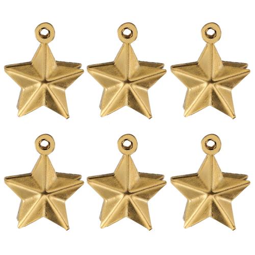 Stainless Steel Star Pendant, 304 Stainless Steel, Vacuum Ion Plating, DIY 13mm Approx 1.5mm [