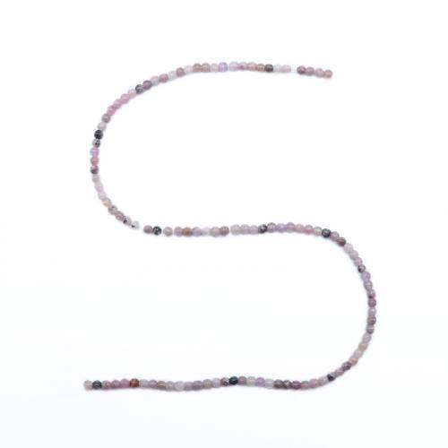 Single Gemstone Beads, Natural Lepidolite, Round, polished, DIY, purple, 4mm Approx 38 cm [