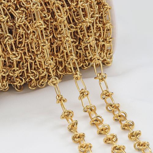 Stainless Steel Chain Jewelry, 304 Stainless Steel, Vacuum Ion Plating, DIY, golden Approx [