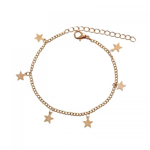 Brass Bracelets, Star, plated, for woman Approx 17 cm [