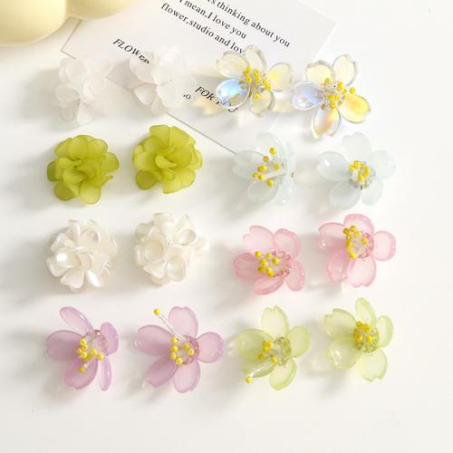 DIY Hair Flowers, Acrylic, with Seedbead [