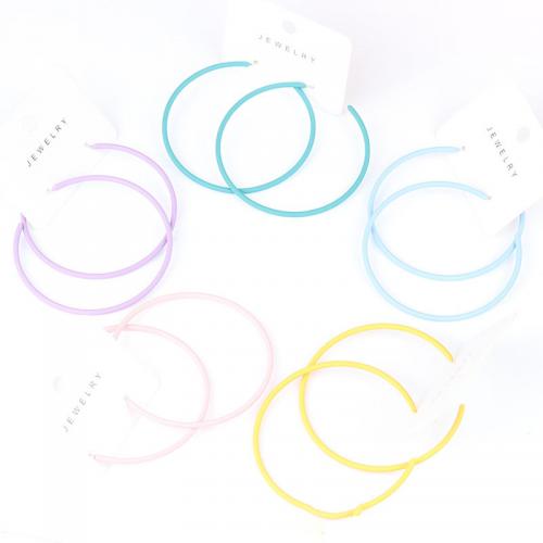 Acrylic Hoop Earring, painted, fashion jewelry & for woman [