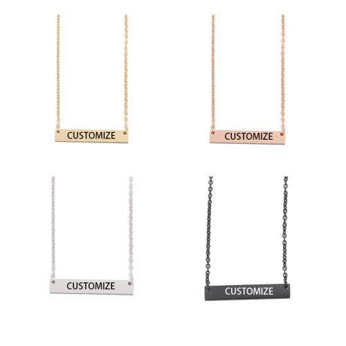 Stainless Steel Jewelry Necklace, 304 Stainless Steel, fashion jewelry & laser pattern & Unisex x6mm Approx 45 cm [