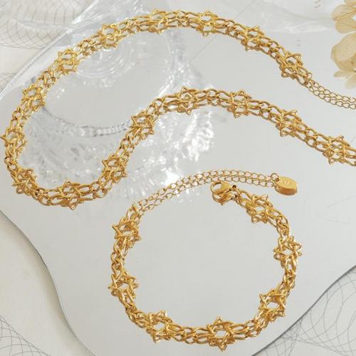 Conjunto de la joya de cobre amarillo, metal, chapado en color dorado, Joyería & diferentes estilos para la opción & para mujer, dorado, Vendido por UD[