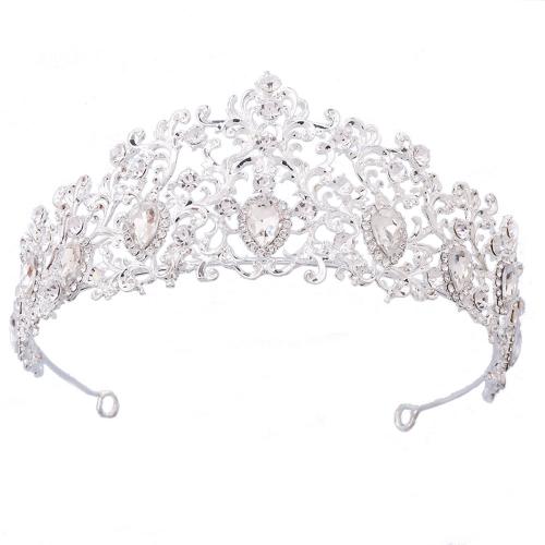 Bridal Tiaras, Zinc Alloy, fashion jewelry & for woman & with rhinestone Inner Approx 150mm 