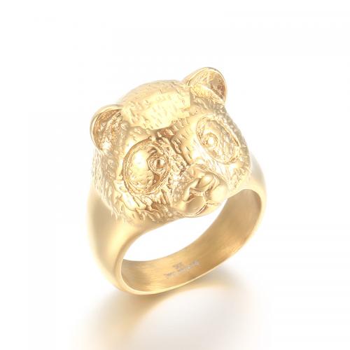 Edelstahl Fingerring, 304 Edelstahl, Panda, Vakuum-Ionen-Beschichtung, Modeschmuck & verschiedene Größen vorhanden & für den Menschen, keine, Maximum width: 20mm;minimum width: 5mm., verkauft von PC