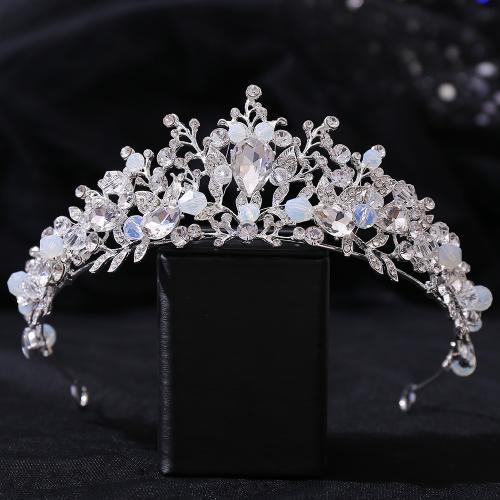 Tiaras nupciales, aleación de zinc, con Cristal, hecho a mano, Joyería & para mujer & con diamantes de imitación, más colores para la opción, diámetro interior:aproximado 150mm, Vendido por UD[