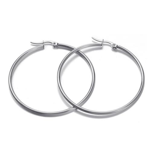 Edelstahl Hoop Ohrringe, 304 Edelstahl, Kreisring, Vakuum-Ionen-Beschichtung, Modeschmuck & verschiedene Größen vorhanden & für Frau, keine, 10PCs/Tasche, verkauft von Tasche