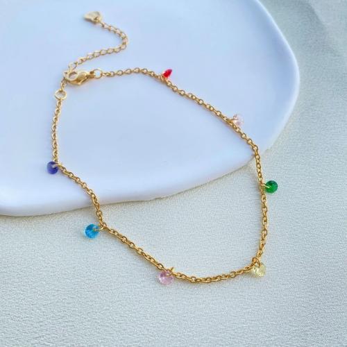 Joyería pulseras de acero inoxidable, acero inoxidable 304, con Acrílico, con 5cm extender cadena, Recubrimiento iónico al vacío, Diferente forma para la elección & para mujer, más colores para la opción, longitud:aproximado 22 cm, Vendido por UD[