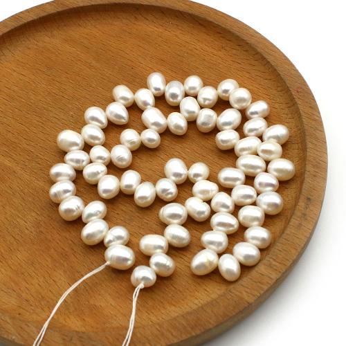 Perlas Arroz Freshwater, Perlas cultivadas de agua dulce, pulido, Bricolaje & diverso tamaño para la opción, Blanco, longitud:aproximado 38 cm, Vendido por Sarta